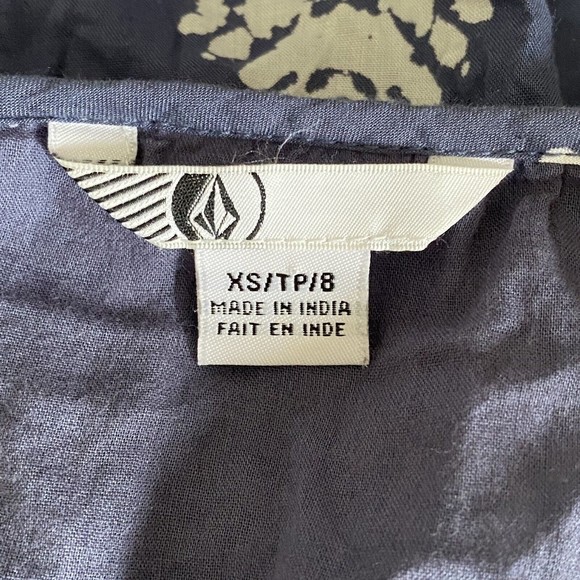 Volcom Holey Smokes Dress XSMALL Blue White Skater Girl Casual Lace - Picture 7 of 11